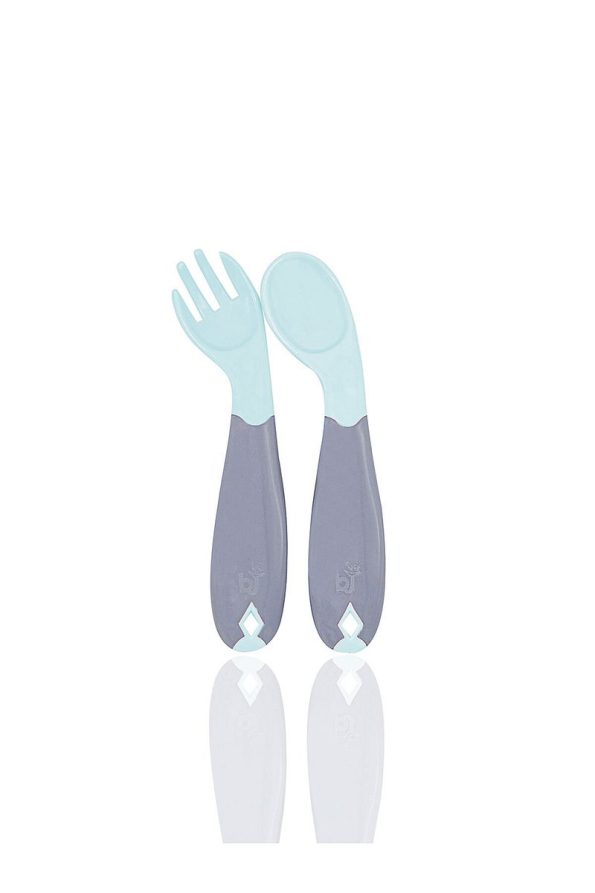 Babyjem Vacuum Plate with Blue Spoon and Fork Set