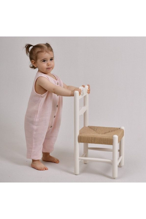 Lollie Baby&Kids Muslin Romper for Babies & Kids - Powder Pink