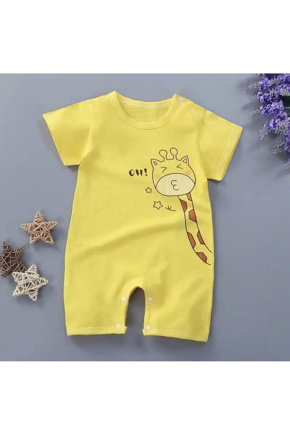 Nevrankids Newborn Baby Cotton Soft Short Sleeve Summer Romper