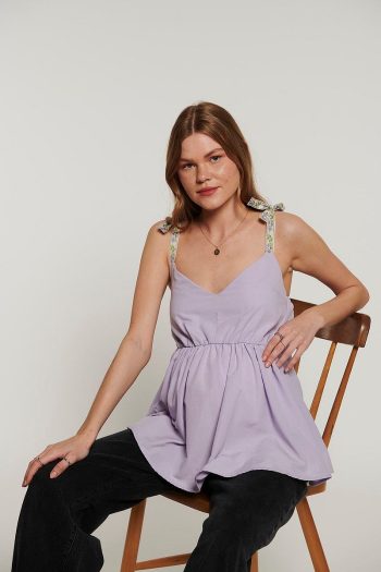 Lyn Mama Effie Lilac Maternity Top