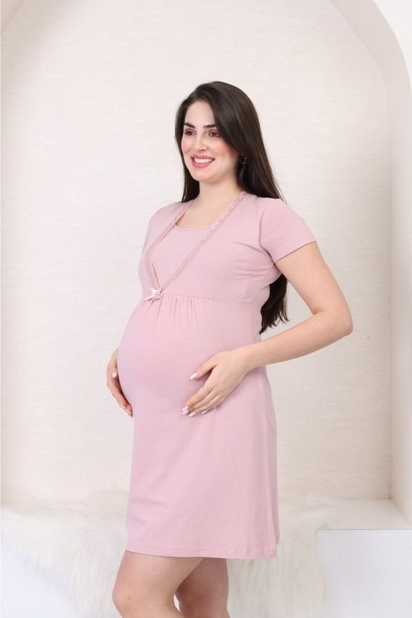 Semm Mix Maternity Nightgown with Lace