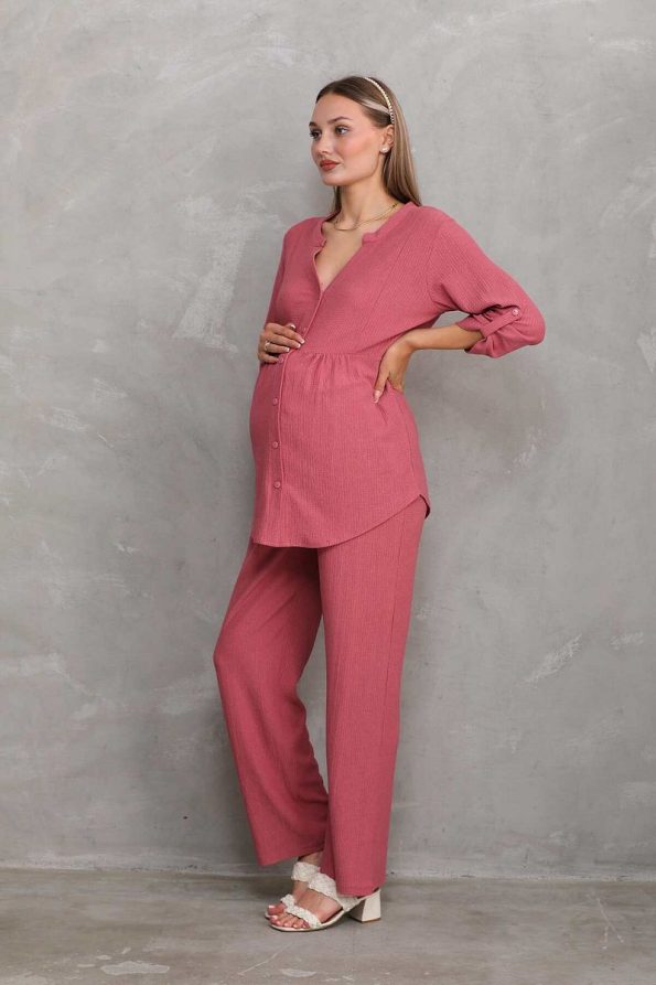 Miss World Lissa Front Button V-Neck Maternity and Nursing Set
