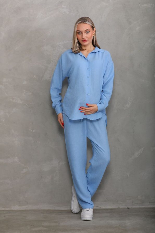 Miss World Lissa Front Button Maternity and Nursing Tunic Set