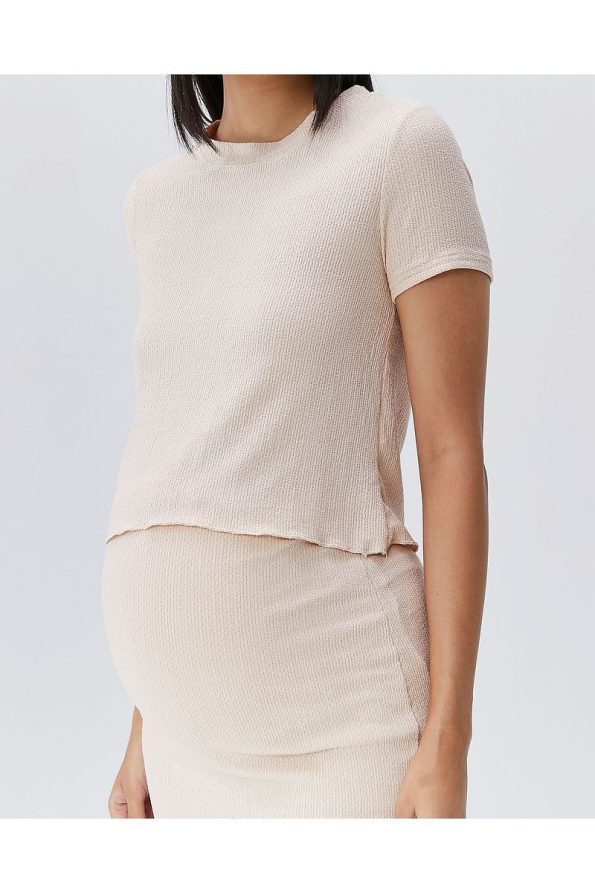 Lyn Mama KATE Two-Piece Dress Set - Beige