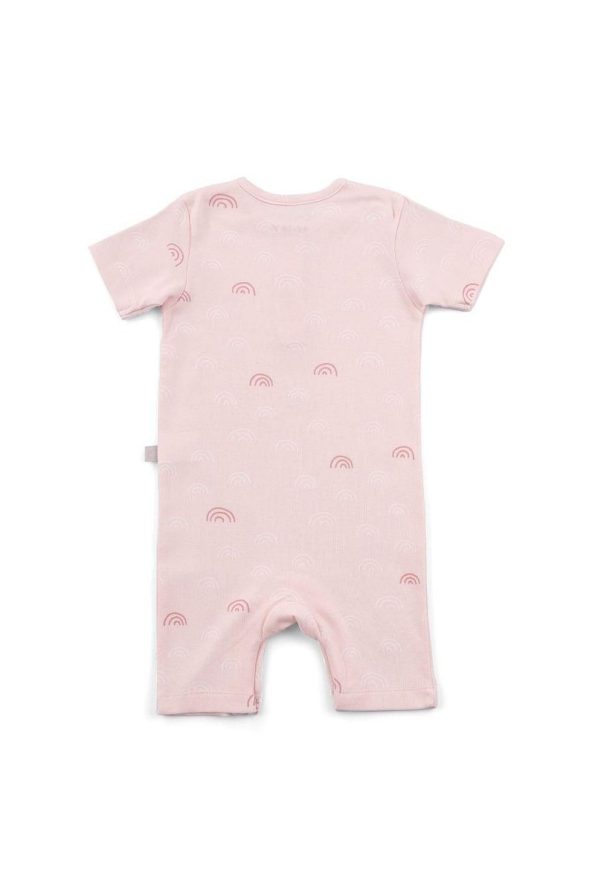 Boumini Cotton Short Sleeve Baby Romper Pink Rainbow