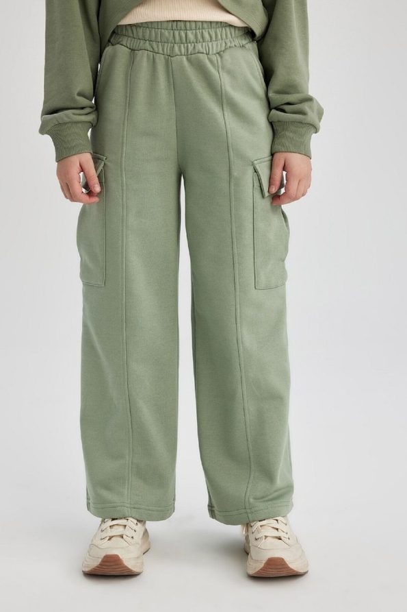 Defacto Girls Wide Leg Cargo Sweatpants