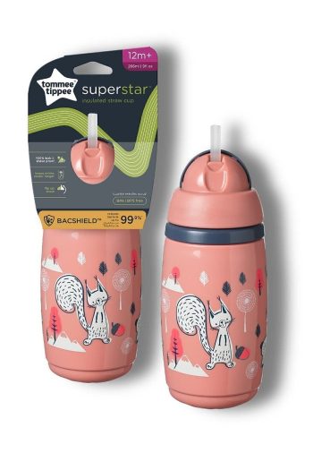 Tommee Tippee Insulated Straw Cup 260 Ml - Pink