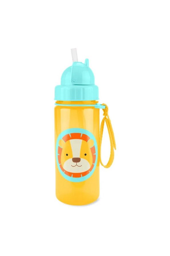 Skip Hop Zoo Lion New Straw Water Bottle