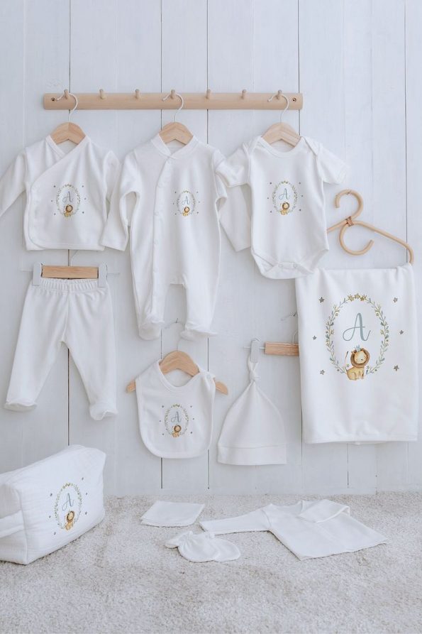 Tuğba Swan Organic 11-Piece Hospital Set - Little Lion Series - Letter A