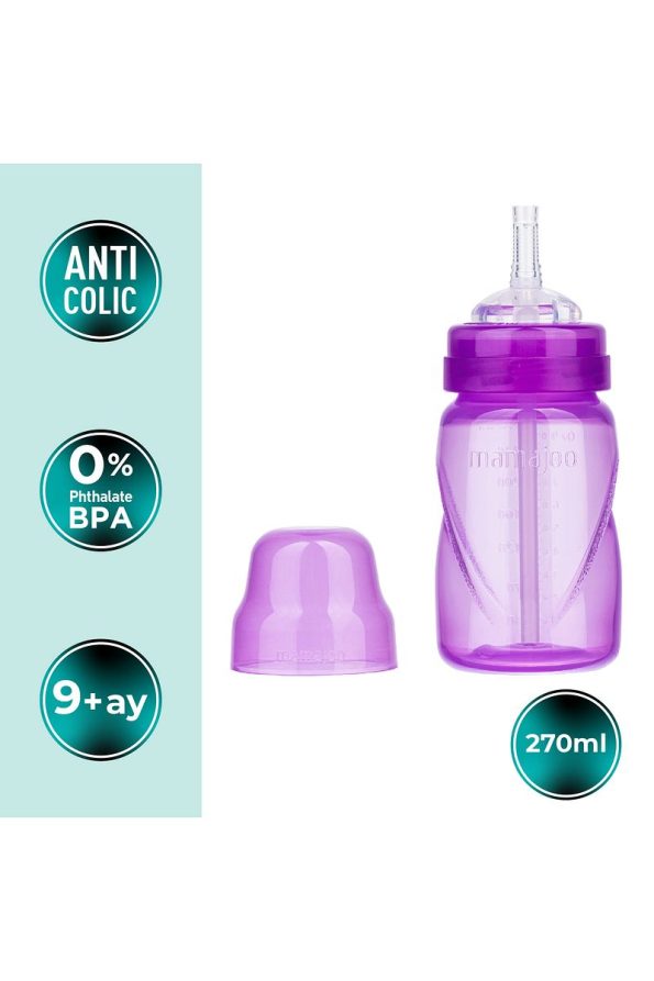 Mamajoo Spill-Proof Straw Cup Purple 270 ml