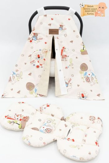 Mordesign Orthopedic Stroller Cushion Set, Cover and Sheet 3-Piece Set, Hanging Style, Animal Series