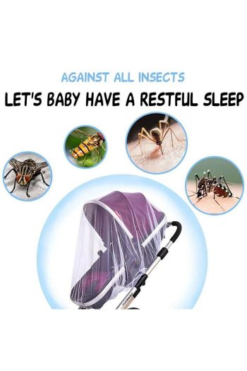 Özlem Toys Baby Stroller Mosquito Net (Black, Compatible with All Strollers)