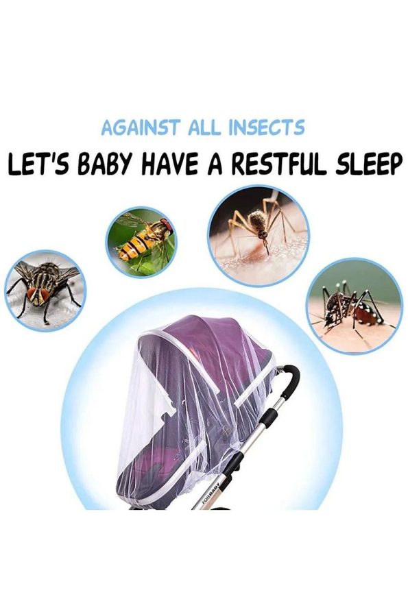 Özlem Toys Baby Stroller Mosquito Net (Black, Compatible with All Strollers)