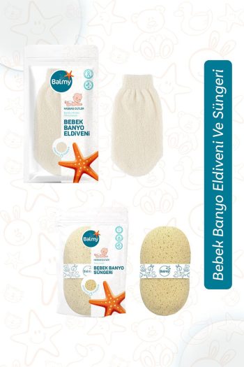 Balmy Baby Bath Glove and Sponge