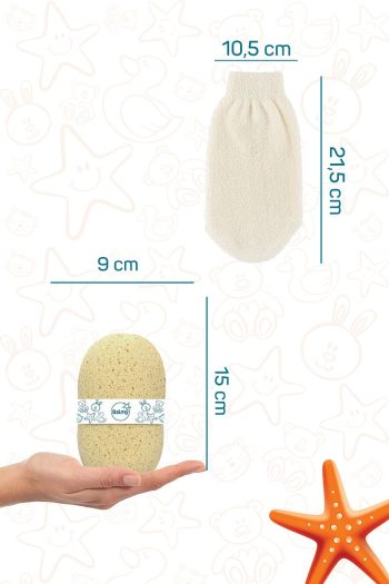 Balmy Baby Bath Glove and Sponge