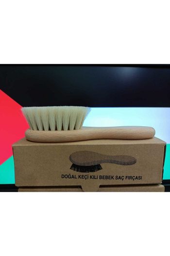 2-Piece Baby Set with Natural Goat Hair Brush and Comb