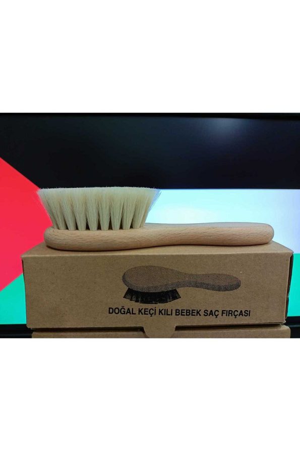 2-Piece Baby Set with Natural Goat Hair Brush and Comb