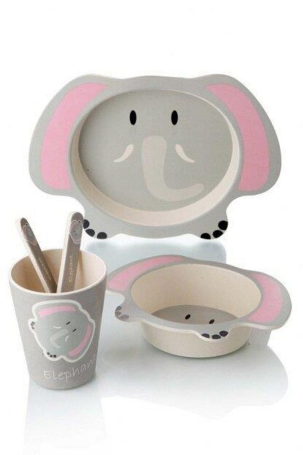 gifttime Bamboo Fiber Feeding Set Elephant