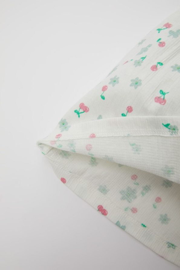 Floral Short Sleeve Dress for Baby Girls