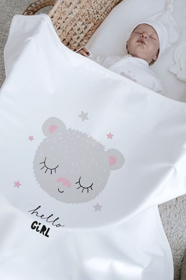 Tuğba Swan Organic 11-Piece Hospital Set - Pure Baby - Girl Bear