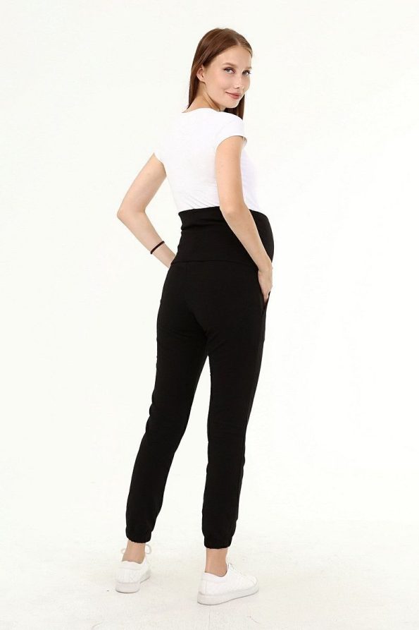 Luvmabelly Myra8090 - Black Maternity Jogger Pants