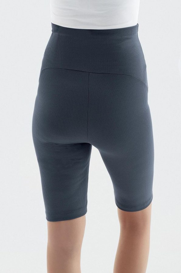Adjustable Waist Biker Maternity Leggings