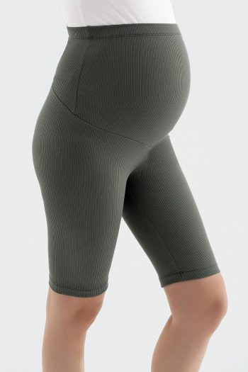 Adjustable Waist Biker Maternity Leggings