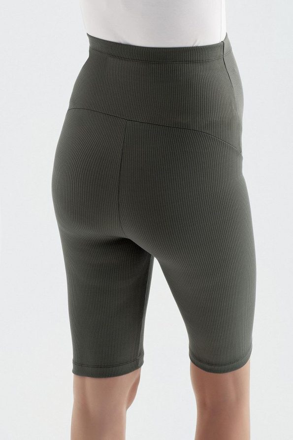 Adjustable Waist Biker Maternity Leggings
