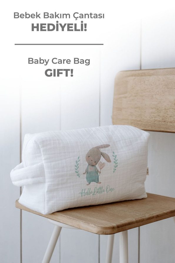 Tuğba Swan Organic 11-Piece Hospital Set - Baby - Bunny Overalls