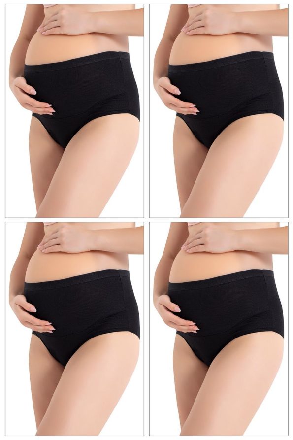 Arma Yıldız 100% Cotton Supportive Maternity Briefs Black Pack of 4
