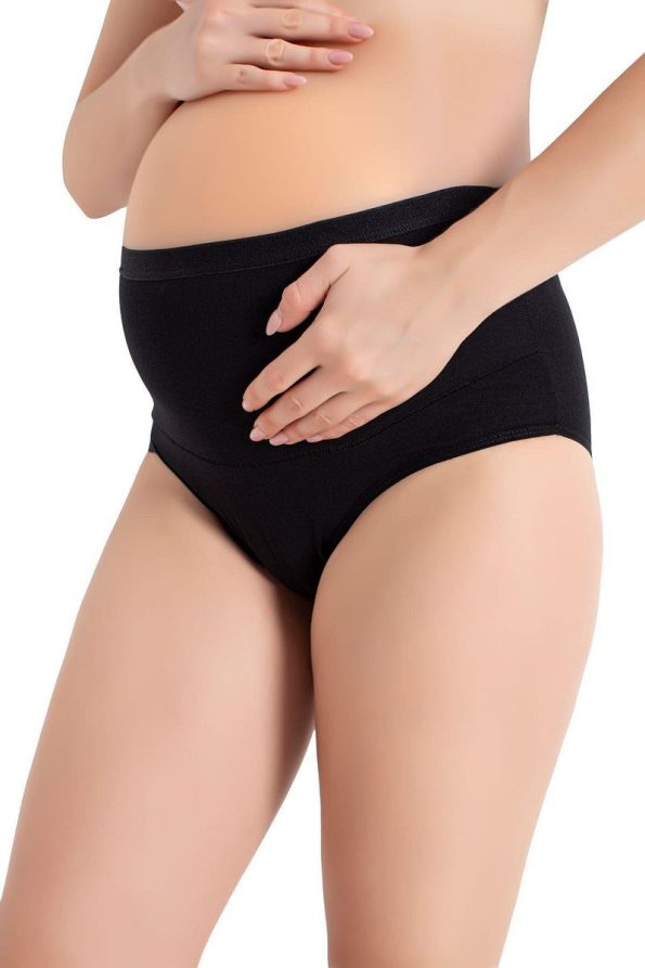 Arma Yıldız 100% Cotton Supportive Maternity Briefs Black Pack of 4
