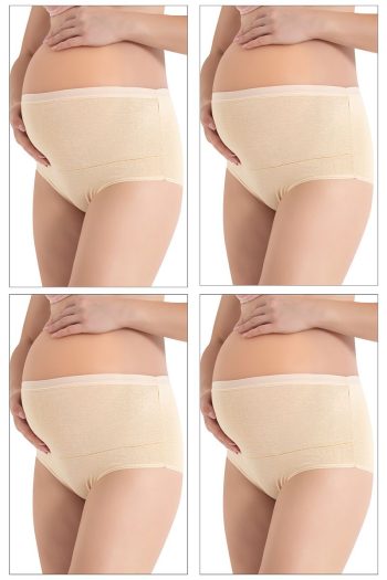 Armor Star 100% Cotton Supportive Maternity Briefs Skin 4-Pack