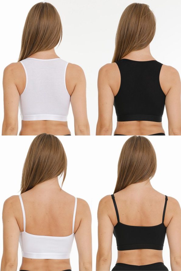 Nursing Bra Set in Black and White