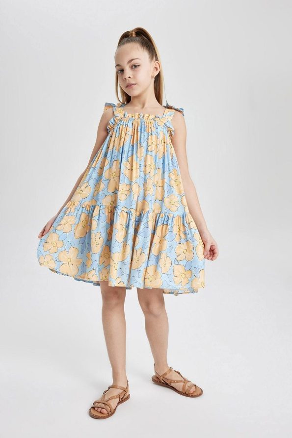 Floral Print Summer Dress for Girls
