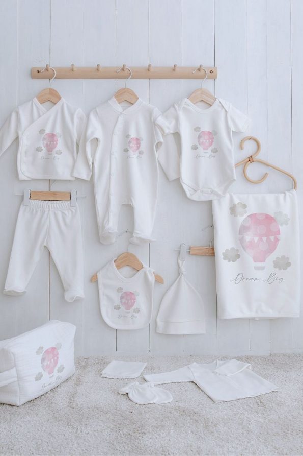 Tuğba Swan Organic 11-Piece Hospital Set - Pure Baby - Pink Balloon
