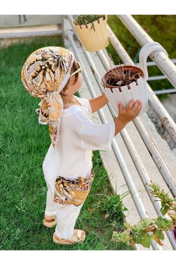 Bohemian Kids Baby Wear Bandage Safari Jumpsuit White