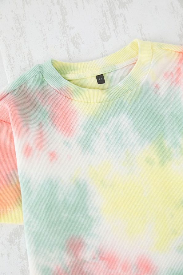 Trendyolmilla Kids Multicolor Cotton Tie-Dye Short Sleeve Set