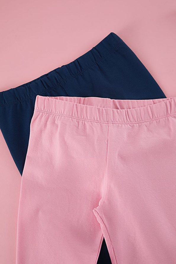 Trendyolmilla Kids Indigo-Pink Cotton Leggings for Girls