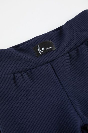 Trendyolmilla Kids Navy Blue Girls Flare Basic Knit Leggings