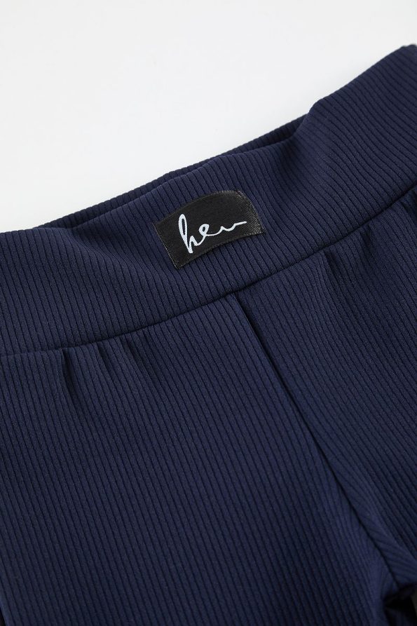 Trendyolmilla Kids Navy Blue Girls Flare Basic Knit Leggings