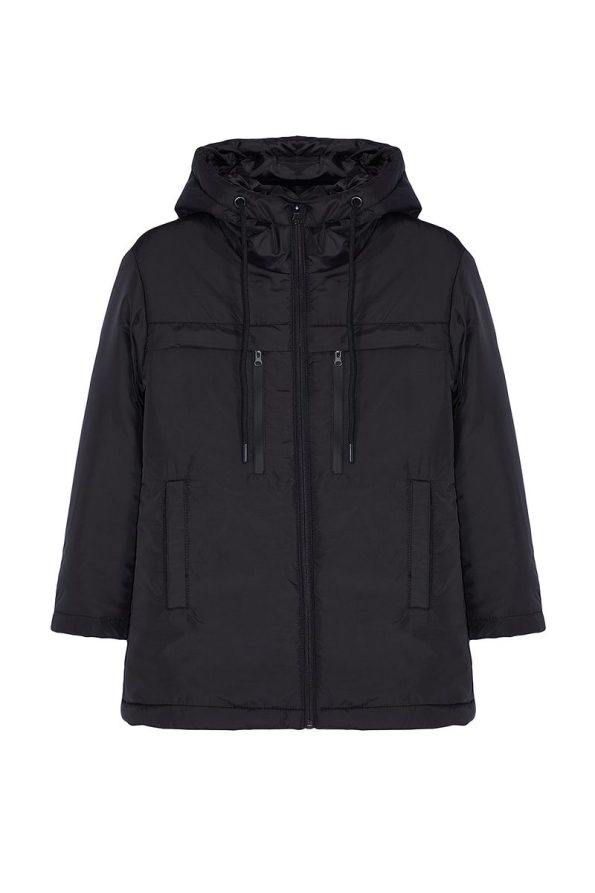 Trendyolmilla Kids Black Boys Hoodie Pocket Regular Jacket