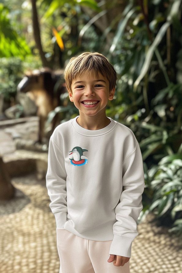 Trendyolmilla Kids Cream Cotton Printed Knit Sweatshirt