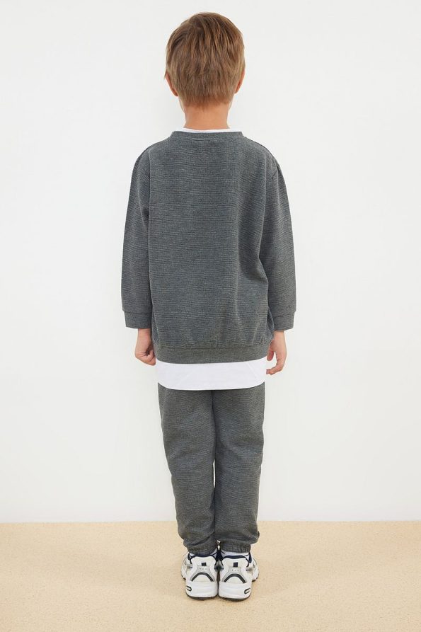 Trendyolmilla Kids Anthracite Boys' Knit Tracksuit