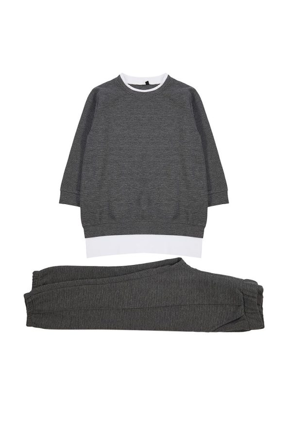 Trendyolmilla Kids Anthracite Boys' Knit Tracksuit