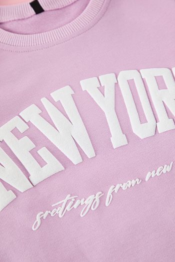 Trendyolmilla Kids Lilac Girl's Slogan Knit Set