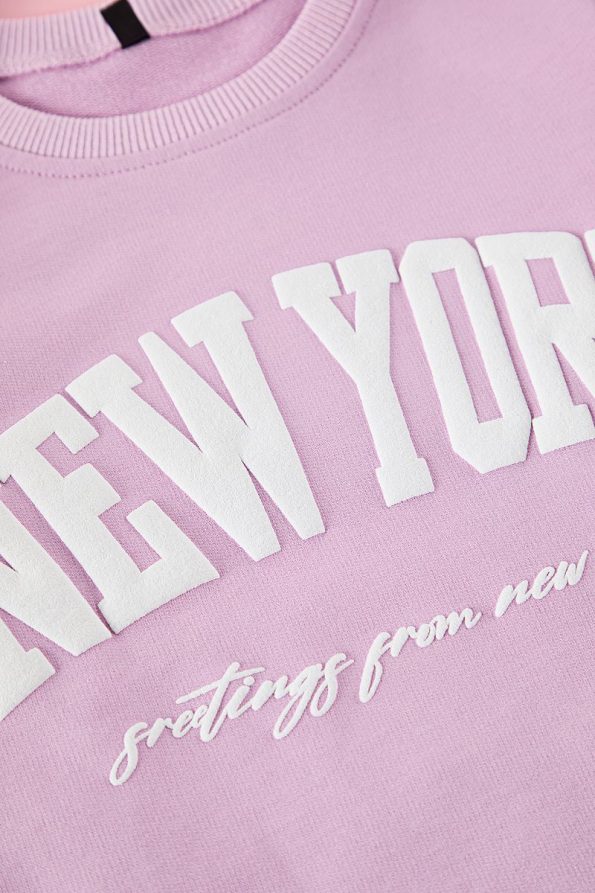 Trendyolmilla Kids Lilac Girl's Slogan Knit Set