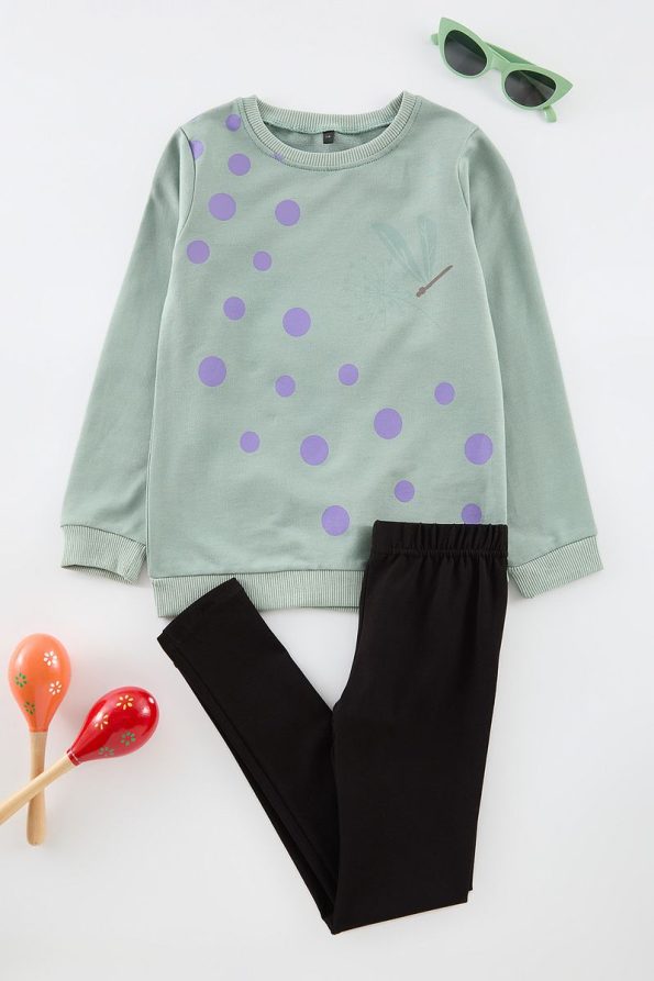 Trendyolmilla Kids Mint Color Block Knit Outfit