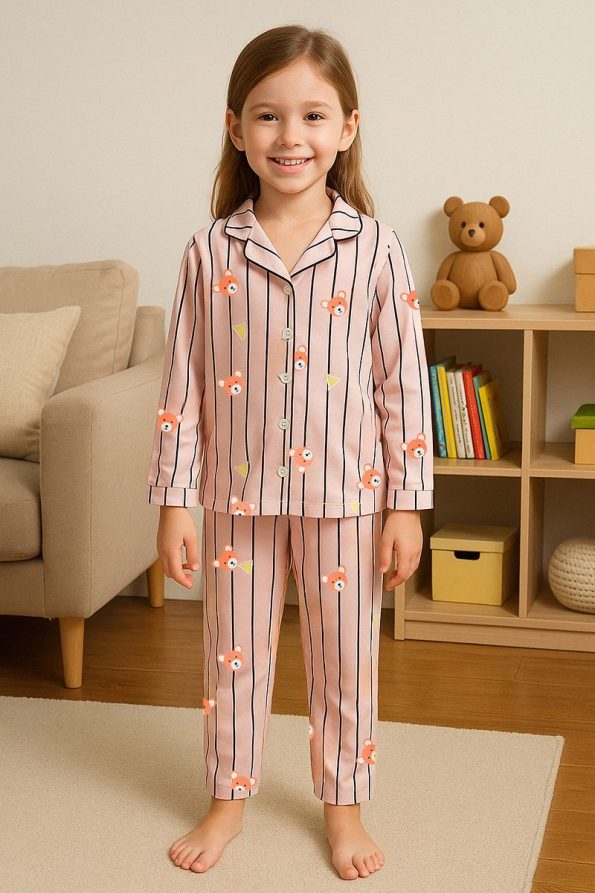 Trendyolmilla Kids Powder Pink Animal Print Pajama Set