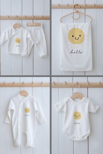 Tuğba Swan Organic 11-Piece Hospital Set - Pure Baby - Smiling Sun