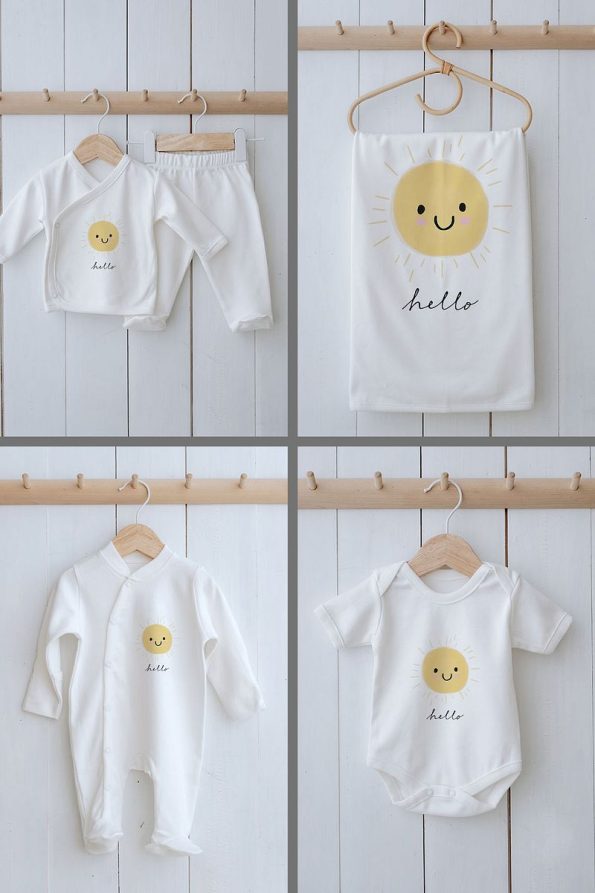Tuğba Swan Organic 11-Piece Hospital Set - Pure Baby - Smiling Sun